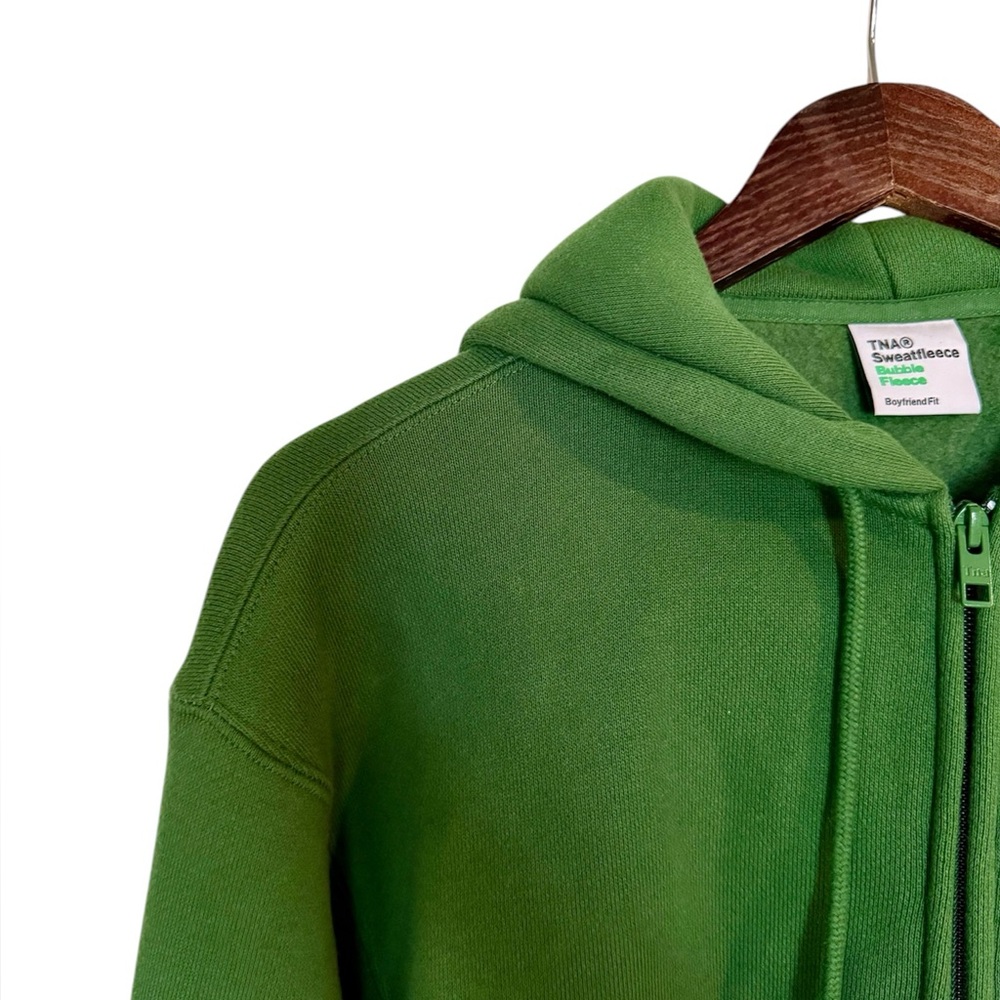 SOLD - NWOT | Aritzia TNA | Sweatfleece Bubble Fleece | Dark Emerald Green | S - Picture 7 of 12